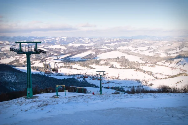 Paesaggio montano invernale — Foto Stock