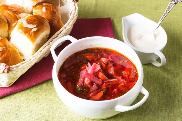 Cucina russa - borsch — Foto Stock