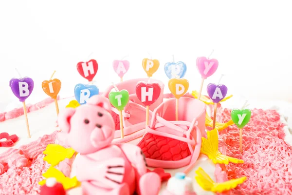 "Happy birthday" candles — Stock Photo, Image