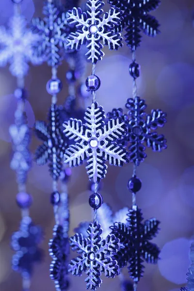 Blaue Schneeflocken — Stockfoto