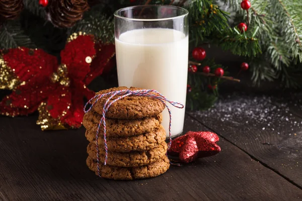 Cookie with milk — Stock Photo, Image