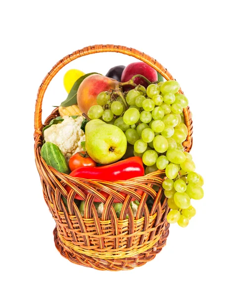 Cesta de verduras y frutas —  Fotos de Stock