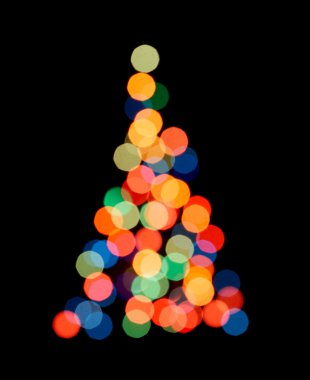 Noel ağacı silüeti