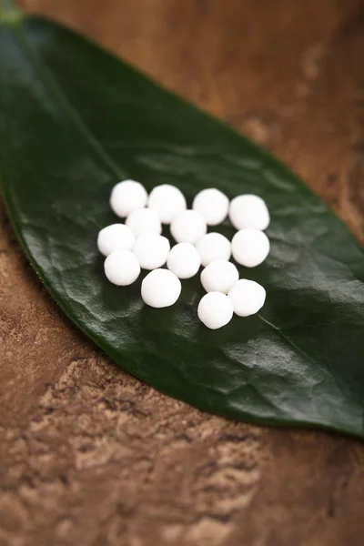 Pílulas de homeopatia — Fotografia de Stock