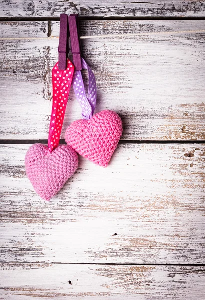 かぎ針編みの美しい心 — ストック写真