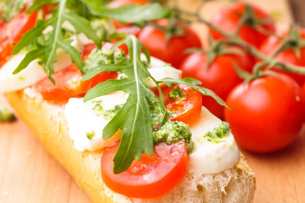 Sandwich with mozzarella — Stock Photo, Image