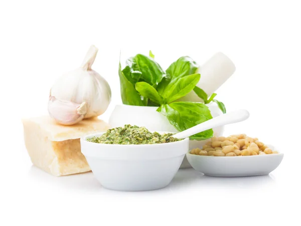 Pesto sauce ingredients Stock Picture