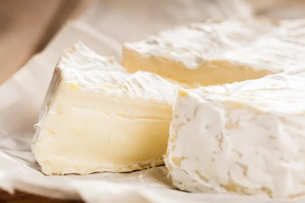 Camembert slice closeup — Stock Photo, Image