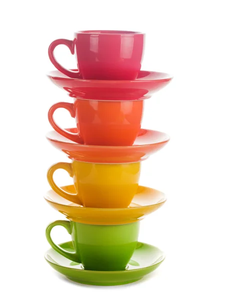 Colorful rainbow cups — Stock Photo, Image