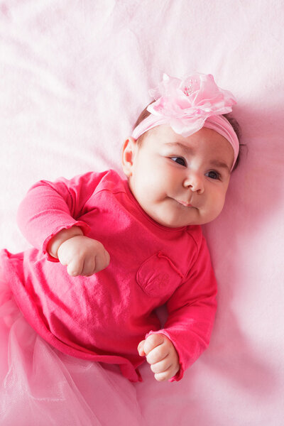 baby in pink tutu