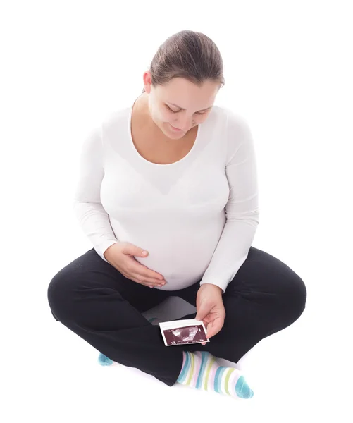 Ciąża zdjęcie ultradźwięków — Zdjęcie stockowe