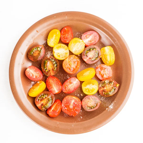 Verschillende soorten cherry tomaten — Stockfoto