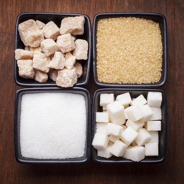 Tipuri de zahăr — Fotografie, imagine de stoc