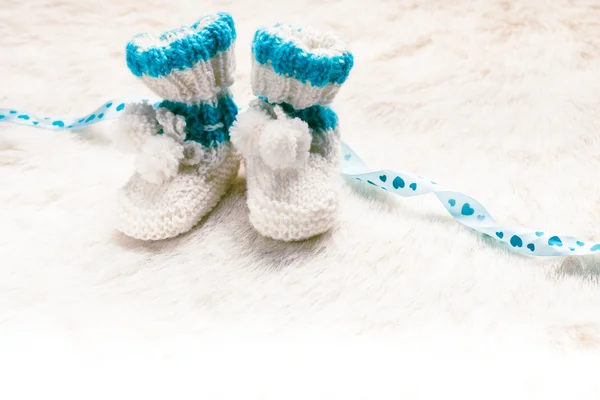 针织的婴儿鞋 — 图库照片