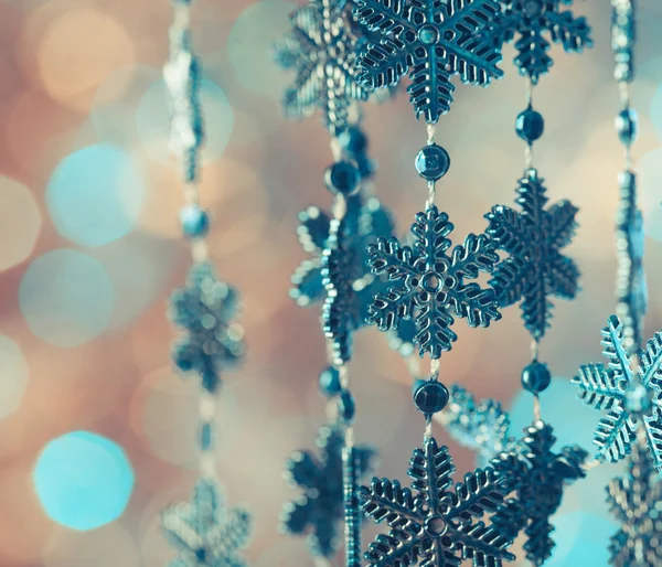 Blauwe sneeuwvlokken — Stockfoto