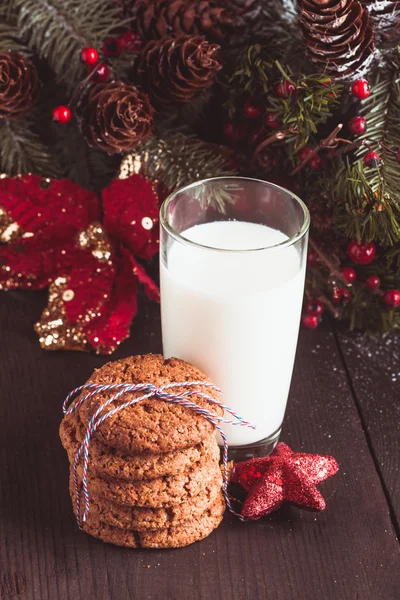 Soubor cookie s mlékem — Stock fotografie