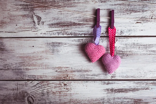 Crochet corazones encantadores — Foto de Stock