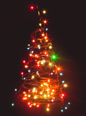 Noel ağacı silüeti