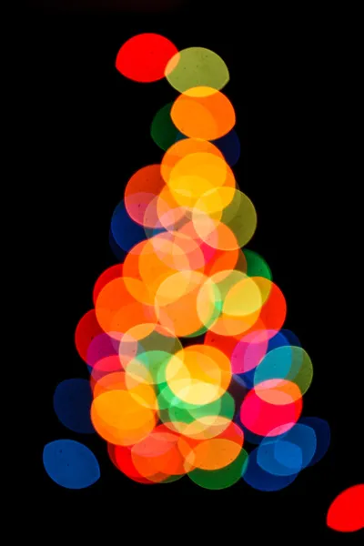 Noel ağacı silüeti — Stok fotoğraf