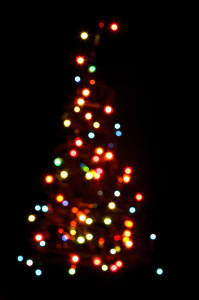Silhouette of Christmas tree — Stock Photo, Image