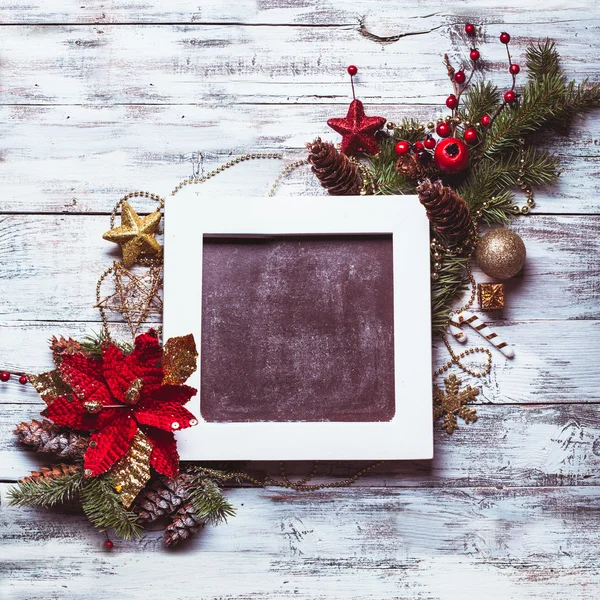 圣诞复古黑板 — 图库照片