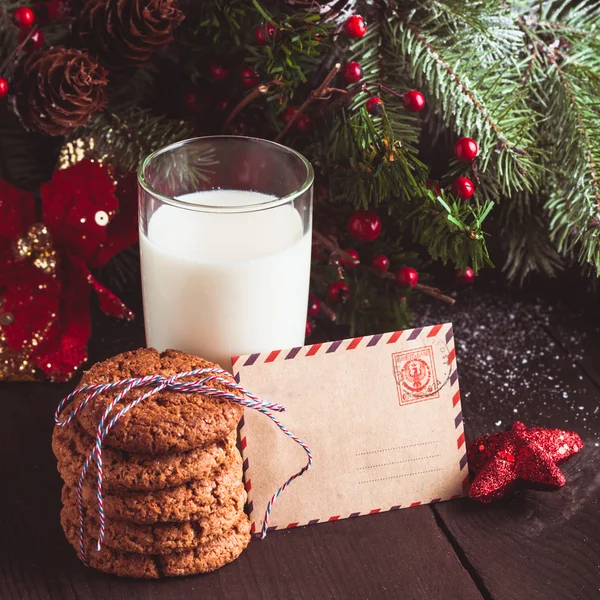 Soubor cookie s mlékem — Stock fotografie