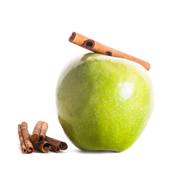 Apple with cinnamon — Stock Photo, Image