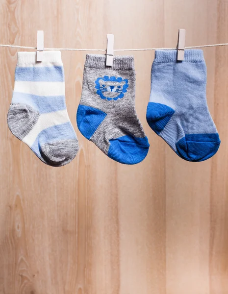 Хлопчик Baby шкарпетки — стокове фото