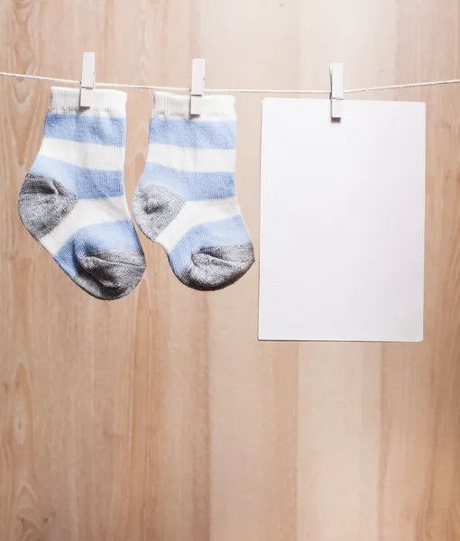 Erkek bebek çorap — Stok fotoğraf