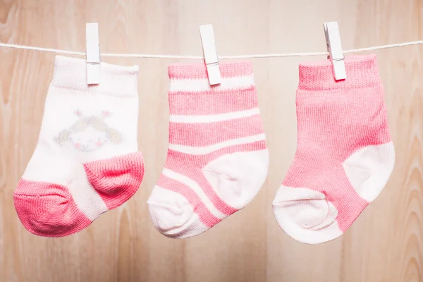 Holčička ponožky — Stock fotografie