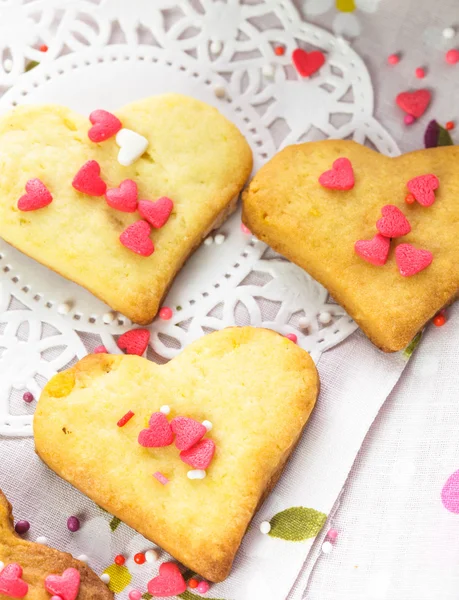 Biscotti al cuore — Foto Stock