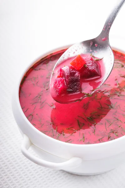 Rote-Bete-Suppe — Stockfoto