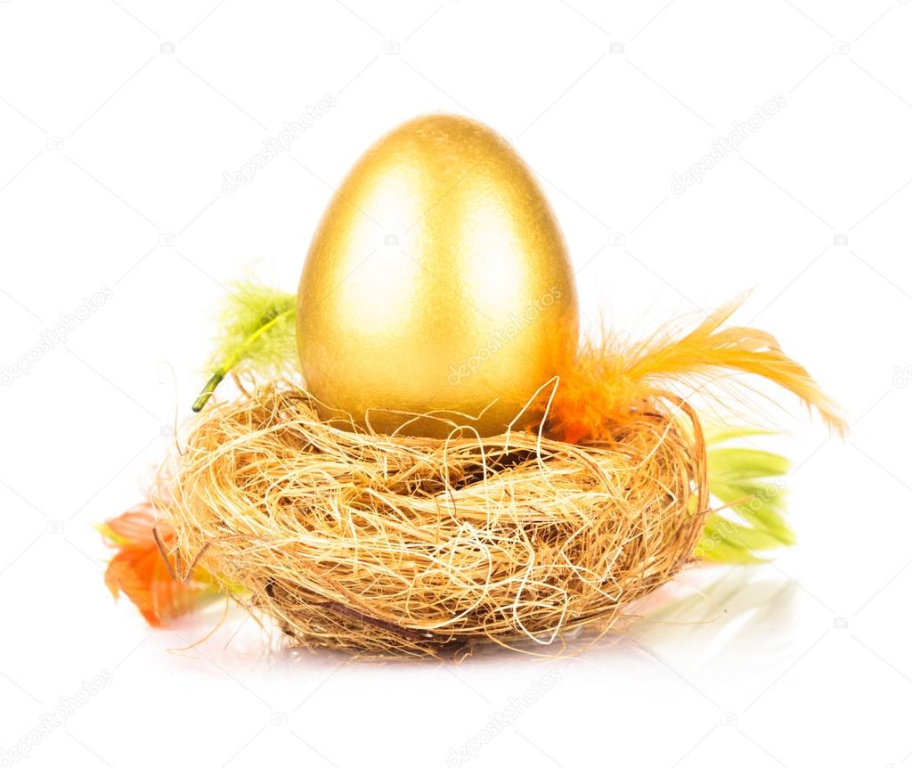 golden egg in nest