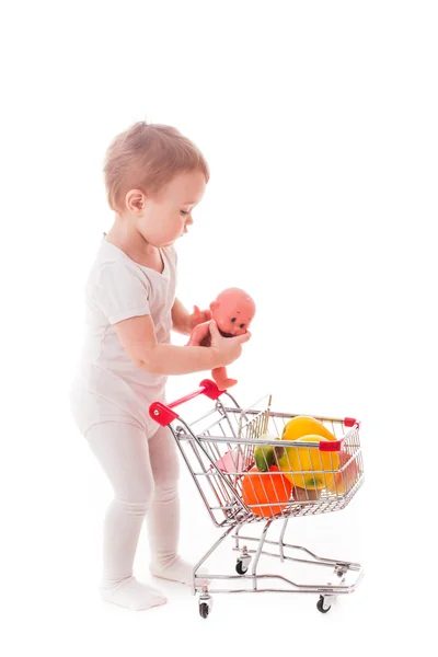 Niño juega en la tienda —  Fotos de Stock