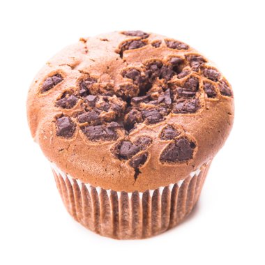 Çikolatalı muffin izole