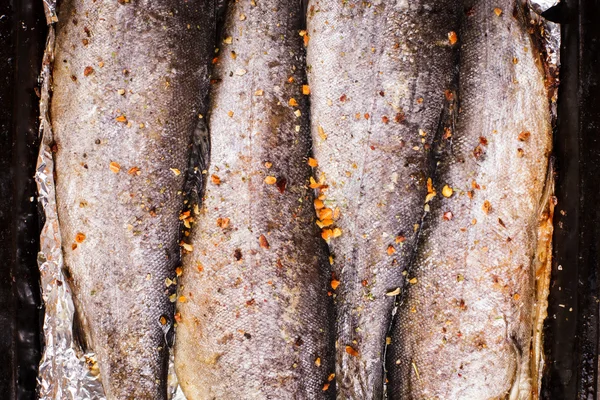 Pečení ryb — Stock fotografie