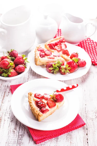 Erdbeertorte — Stockfoto