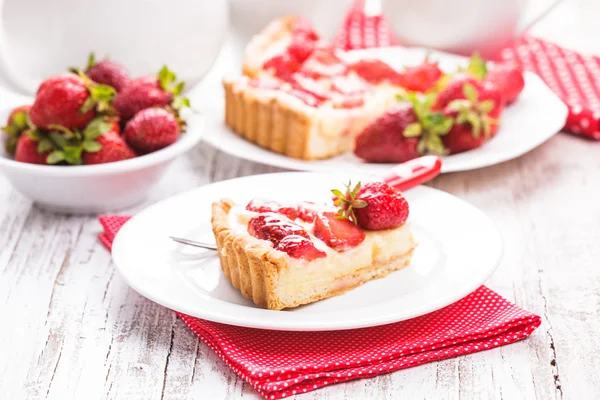 Erdbeertorte — Stockfoto