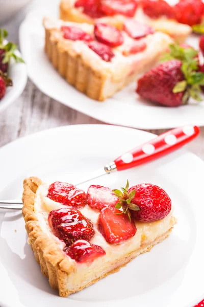 Erdbeertorte — Stockfoto