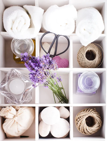 Spa met lavendel — Stockfoto