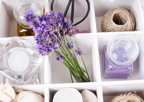 Spa dengan lavender — Stok Foto