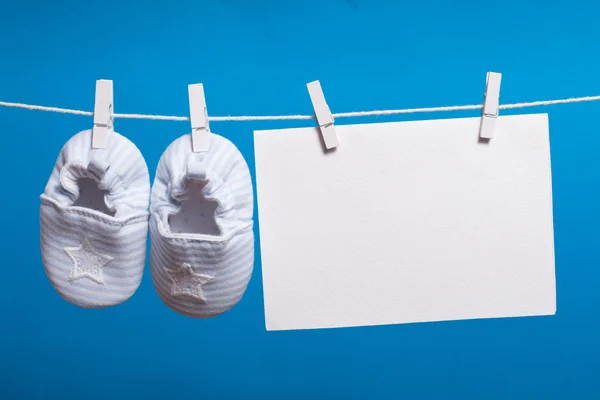 Baby boy booties — Stock Photo, Image