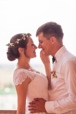 Düğünden sonra mutlu gelin ve damat