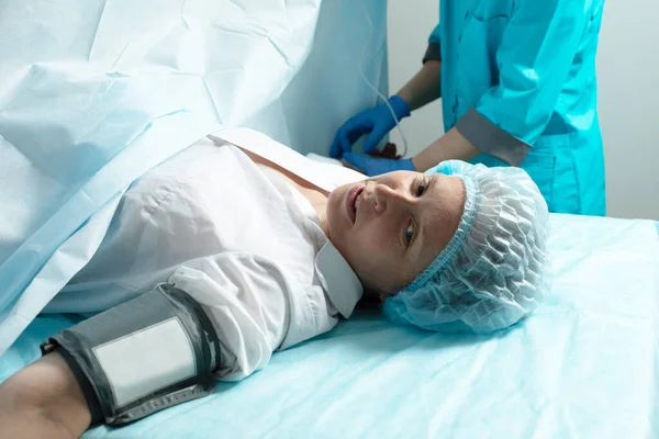 Female Patient Operating Room Hospital Ready Cesarean Section — Stockfoto