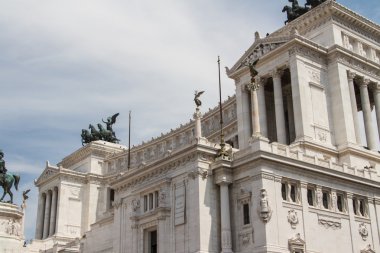 Binicilik anıt victor emmanuel II Vittoriano'ya gün yakın