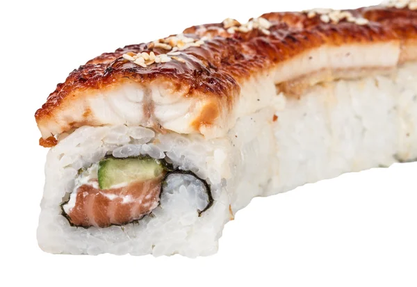 Japanese traditional Cuisine - Maki Roll with Cucumber , Cream C — Stock Photo, Image