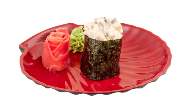 Przyprawa sushi unagi sauced plastry wędzonego węgorza na w tle — Zdjęcie stockowe