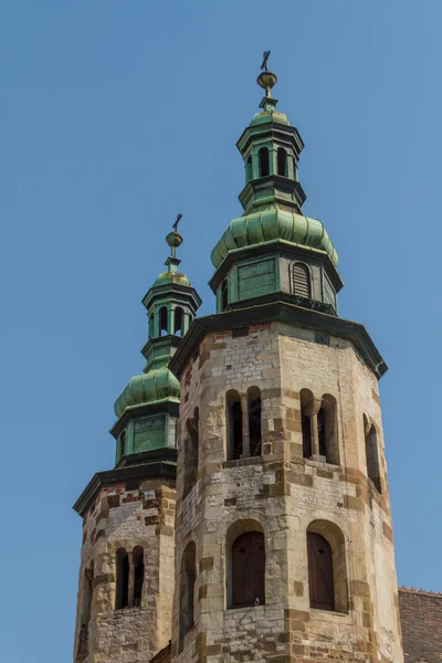 Igreja românica da torre de Santo André em Cracóvia construída entre 107 — Fotografia de Stock