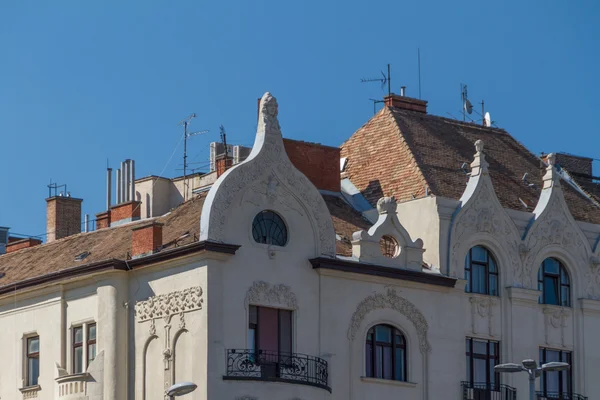 Edificios típicos del siglo XIX en el distrito de Budape del Castillo de Buda — Foto de Stock