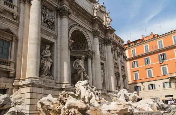 Fountain di Trevi - most famous Rome's fountains in the world. I — Stock Photo, Image